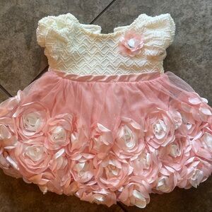 Nannette Pink Floral Baby Dress